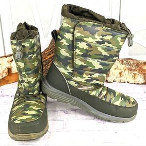 Lands End Snow Flurry Camouflage Insulated Winter Snow Boots